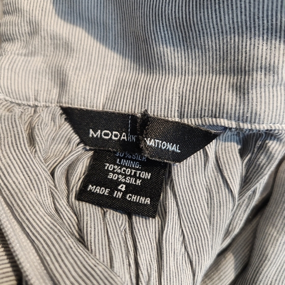 Luxury Designer Summer Maxi dress Gray Moda International size 4 - Picture 9 of 9